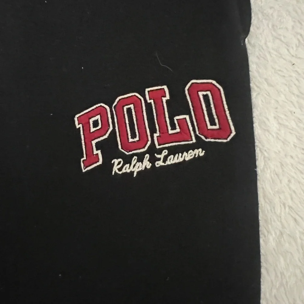 Polo by Ralph Lauren Kids Black Jogger Sweatpants with Red Logo